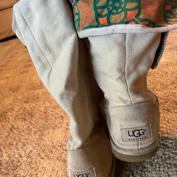 Womens UGG boots winter lined canvas outside size 7 - Picture 7 of 7